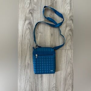 Women’s Lug Blue Quilted Crossbody Handbag, NWOT